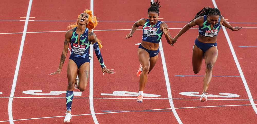 Olympic Trials Womens 100 ShaCarri Richardson En Fuego Track