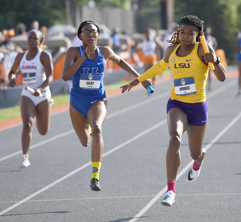 LSU Women Set Collegiate 4 x 100 Record Track & Field News
