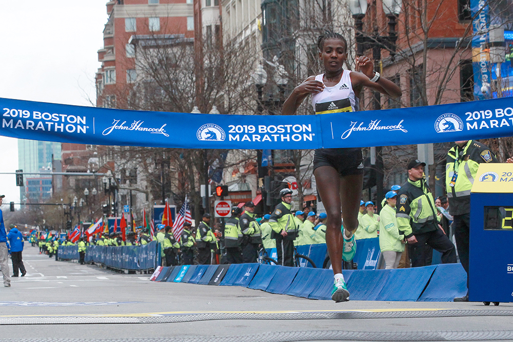 Boston Marathon Women — Degefa Runs Away Early - Track & Field News