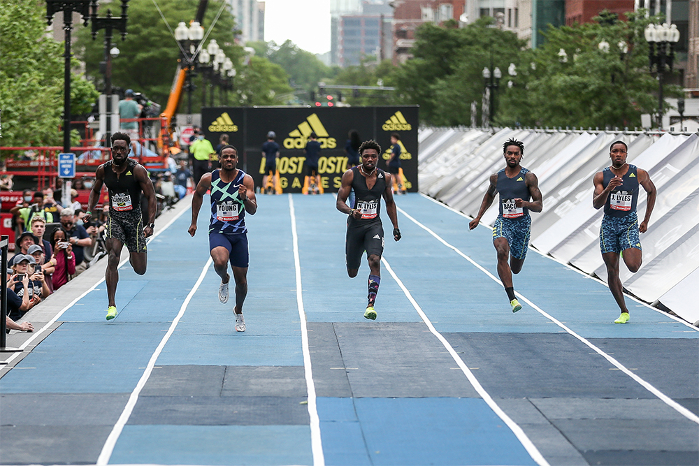 adidas Boost — Isiah Young Takes Down Noah Lyles - Track & Field News