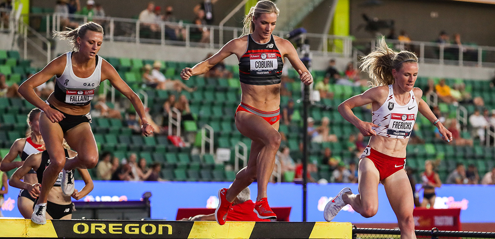 Coburn runs to 9th time as US Steeplechase Champion, Falland has